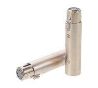 FRCOLOR Adaptador Xlr Dmx 2 Piezas, Conversor de Género 5 Pines Hembra a 3 Pines Macho, Cable para Iluminación de Escenario y Micrófono, Conexión Estable para Eventos y Sonido en