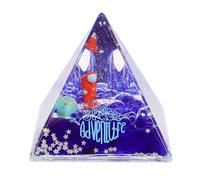 FRCOLOR Adorno de Astronauta Espacial Líquido Fluido Color Naranja, Figura Decorativa de Mesa Compacta para Dormitorio y Oficina, Estatua Temática de Astronauta para Decoración Infantil