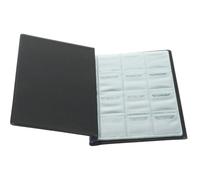 FRCOLOR Álbum Organizador de Monedas Coleccionables 120 Bolsillos, Libro de Colección Funda de Pu Piel Negra, Portátil para Monedas Conmemorativas y Fichas, Adecuado para Almacenamiento