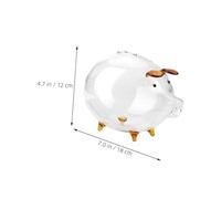 FRCOLOR Alcancía de Transparente con Diseño de Cerdito Caja para Ahorrar Dinero y Monedas Recipiente Duradero para Niñas Herramienta para Aprender Finanzas Básicas Regalo Divertido y