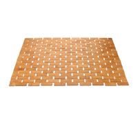 FRCOLOR Alfombra de Baño de Bambú Antideslizante, 40x60 Cm, Color Carbonizado, Tapete Manual Tejido para Ducha y Cocina, Estera Resistente al Agua Secado Rápido, Adecuado para Baño y