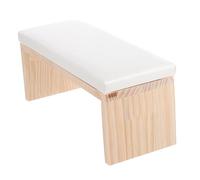 FRCOLOR Almohada de Mano para Manicura de Madera Natural, Reduce la Fatiga del Cuello y Aumenta el Espacio en Mesa para Salón de Arte de Uñas