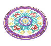 FRCOLOR Almohadilla Para Cuenco Sonoro Meditación Grande Blanco Étnico, Cojín Redondo Decorativo Algodón, Soporte Antideslizante Para Terapia De Sonido y Yoga, Uso Ritual Budista
