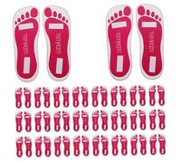 FRCOLOR Almohadillas Bronceadoras Adhesivas para Pies 25 Pares Desechables Tamaño Único Antideslizantes para Uso Profesional en Salones y Autobronceado Móvil