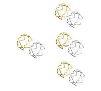FRCOLOR Anillo Abierto Amar Anillos Femeninos Corazones Anillos Anillo De Mujer Anillos Para Mujer Ajustables Anillos De Moda Para Mujeres Cobre 2 Piezas X 4