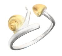 FRCOLOR Anillo Ajustable Champiñón y Caracol para Mujeres Joyería Anillo Declarativo para Cumpleaños y Ocasiones Especiales