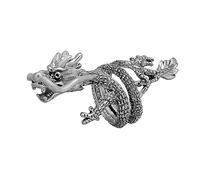 FRCOLOR Anillo Luminoso De Dragón Para Hombres Punk y Góticos, Aleación Plateada, Anillo Brillante Nocturno, Accesorio Estético Para Fiestas y Cosplay