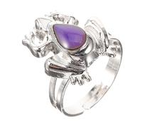 FRCOLOR Anillo Termocrómico Ajustable Para 3 Unidades Para Dedo Llave Mano Rana Emoción Divertido Unisex Cambio De Color Aleación