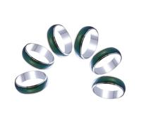 FRCOLOR Anillos Infantiles Que Cambian De Color Para Niñas y Niños, Plástico Seguro, Anillos De Humor Cambio Térmico, Juego De 6 Piezas, Accesorios Para Disfraces y Fiestas De Cumpleaños