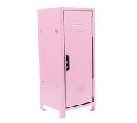 FRCOLOR Armario De Almacenamiento De Cosméticos Metal Mini Casillero De Escritorio Caja De Seguridad Para Maquillaje Organizador De Maquillaje Para Niñas y Mujeres