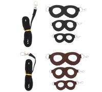 FRCOLOR Arnés y Correa para Hámster y Petauro del Azúcar, Cómodo y Transpirable, Tamaño Pequeño, Uso al Aire Libre para Mascotas Pequeñas, Pack de 2 Colores Marrón y Negro