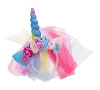 FRCOLOR Aro Plástico de Tela Antideslizante y Diseño de Material Pelo de Unicornio Velo Decorativo para Niñas Adecuado para Fiestas de Cumpleaños y Cosplay