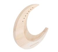 FRCOLOR Arpa de Lira de Madera Portátil 7 Cuerdas para Principiantes, Sonido Melodioso y Brillante, Diseño Creativo Forma de Luna y Bordes Redondeados