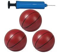 FRCOLOR Baloncesto Inflable 3 Piezas PVC Grueso con Inflador Pelota Deportiva para Niños Juguete de Interior y Exterior para Actividades Grupo