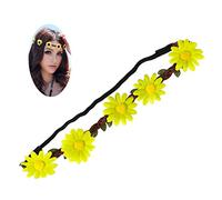 FRCOLOR Banda Para Pelo Girasol 5 Diademas Accesorio De Fiesta Estilo Tropical Para Eventos Playeros