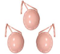 FRCOLOR Barriga Inflable de Embarazo de PVC 3 Piezas Color Piel para Disfraz de Papá Noel y Cosplay Barriga Falsa con Correa Ajustable para Fiestas Navideñas y Eventos de Disfraces