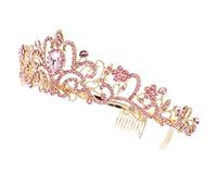 FRCOLOR barroca tocados tiaras de novia de novia tiaras puesto joyas nupcial falsa decoración paseo tocado de coronas y Sombreros de mujer pedrería