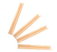 FRCOLOR Bases de Dominó de Madera 19 CM, Set de 4 Bandejas Multifunción para Exhibir Fichas de Dominó, Soporte DIY para Juegos de Mesa y Manualidades Educativas