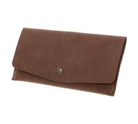 FRCOLOR Billetera de Viaje Marrón Cartera de Mano Vintage Cartera de Cuero clásica Monedero para Mujer Billetera de Billetes de un titulares de Dinero Aleación de Zinc Light Brown