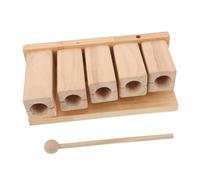 FRCOLOR Bloque de Percusión de Madera Tonos con Martillo Instrumento Musical Educativo para Sonidos Naturales para Clases Montessori Yoga y Educación Preescolar