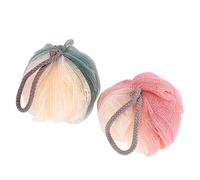 FRCOLOR Bola de Ducha para Baño 2 Piezas Cuerda Burbuja de Textura Agradable para Hombres y Mujeres