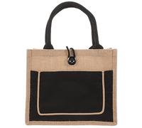 FRCOLOR Bolsa de Arpillera Grande de Yute con Botones para Compras