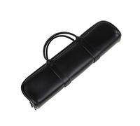 FRCOLOR Bolsa de Flauta Negra de Cuero Resistente, Estuche Portátil para 16 Orificios, Accesorio Compacto y Ligero para Almacenamiento y Transporte de Instrumentos Musicales al Aire Libre
