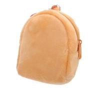 FRCOLOR Bolsa De Pequeña Escuela De Color Bolsos Mini Monedero Pequeño Cartera Llave para Bolsa De Dinero Cambiar Bolsa Moneda Diminuto Bolsas Billetera Bolso De Felpa Marrón