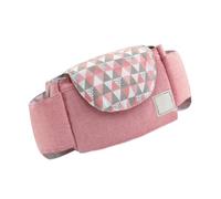 FRCOLOR Bolsa Organizadora Para Cochecito De Ñiño y Biberón, Práctica Para Mamá, Tamaño Mediano, Color Rosa Diseño Rombos, Adecuado Para Paseos y Salidas, Compatible Cochecitos Estándar, 1 Unidad