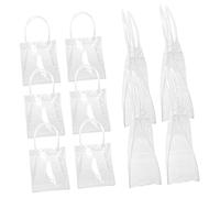 FRCOLOR Bolsas de Celofán para Botellas de Vino Hebillas Bolsos de Pvc Ligeros para Fiestas Y Uso al Aire 10 Unidades