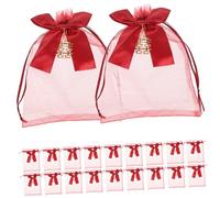 FRCOLOR Bolsas De Organza Dulces Con Asas y Diseño De Mármol 20 Pcs Para Bodas