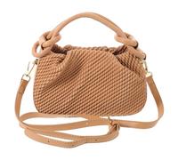 FRCOLOR Bolso Bandolera Retro para Mujer, Bolso Pequeño de PU y Poliéster | Uso Diario y Trabajo, Ligero y Resistente al Desgaste, Cómodo, Colorfast, Estilo Retro