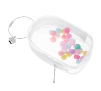 FRCOLOR Bolso de Exhibición Transparente PVC con Anillo y Campana para Muñecas Pequeñas Estuche Transparente para Almacenamiento y Exhibición de Figuras Miniaturas