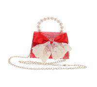 FRCOLOR Bolso De Hombro De Princesa para Niñas con De Perla para El Año Nuevo Chino Money Lucky Money and Red Sobres Bolso De Hombro De Perlas Bolso De