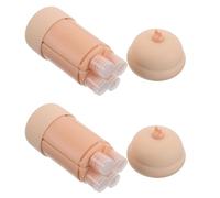 FRCOLOR Botellas de Silicona Exprimibles a Prueba de Fugas para Viaje, Juego de 2 Piezas Amarillas de 60 Ml, Set Portátil Reutilizable para Champú, Loción y Gel de Ducha, Adecuado