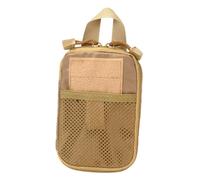 FRCOLOR Botiquín Médico Táctico De Bolsillo De Almacenamiento Para Accesorios De Coche Para Emergencias Carretera Sin Parche Cruzado Color Tierra