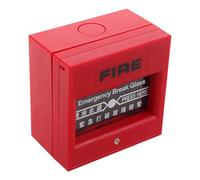 FRCOLOR Botón Pulsador Manual de Alarma contra Incendios 809r Rojo Reiniciable, Interruptor Industrial Resistente al Fuego para Sistemas de Llamada de Emergencia en Oficinas y Hogares