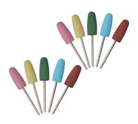 FRCOLOR Brocas para Uñas de Caucho 2 Juegos, Cabezales Pulidores para Taladro Eléctrico, Accesorios para Manicura y Pedicura, Herramientas de Manicura para Eliminar Esmalte de
