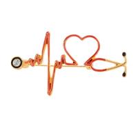 FRCOLOR Broche Creativo Forma de Estetoscopio con Incrustación de Accesorio Único para Ropa Regalo Original para Médicos y Veterinarios para Uso Diario Detalle Especial