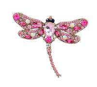 FRCOLOR Broche creativo libélula broches para mujer Hombres oro moda alfiler estético pin de solapa de sombrero alfiler de solapa de ropa broche de ropa aleación rosa