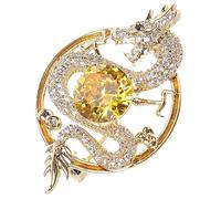 FRCOLOR Broche de Dragón de Cobre Mujeres Pin Decorativo Accesorio Sombreros y Ocasiones Especiales
