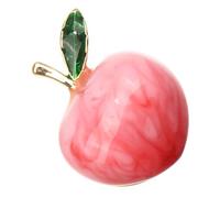 FRCOLOR Broche de Fruta Durazno Esmaltado, Imperdible para Ropa, Pin de Solapa Diseño Frutal, Accesorio Decorativo para Bufandas y Chaquetas, Adecuado para Mujer y Eventos