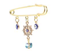 FRCOLOR Broche De Ojos Azules Estilo Retro Broche Para Chal Bufanda Suéter y Cárdigan De Ojo Malvado