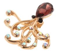 FRCOLOR Broche de Pulpo de Cristal Gemas de Imitación Accesorio para Mujer Diseño Espeluznante para Halloween Joyería de Fauna Marina Pin Decorativo para Ropa y Disfraces