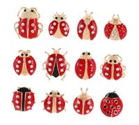FRCOLOR Broche De Ropa Broche Creativo Insecto De Metal Juego De 12 Piezas Mujeres Niñas Fiesta y Ceremonia Accesorio Colorido Pequeño