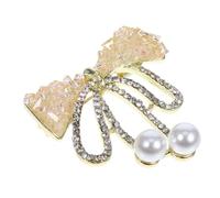 FRCOLOR Broche para Ropa Mujer con Diseño de Lazo Completo de Diamantes de Imitación Alfiler Decorativo Elegante para Bodas y Ocasiones Formales Accesorio Versátil para