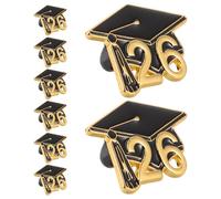 FRCOLOR Broches de Graduación 2026 8 Piezas Insignias de Solapa para Birrete Pin de Felicitación Recuerdo para Fiesta, Ropa, Mochilas y Abrigos