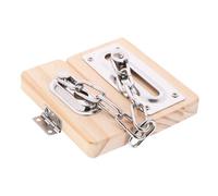 FRCOLOR Busy Board de Madera Juguete Sensorial Infantil Bloqueo de Puerta DIY para Educación Temprana y Portátil para Desarrollo Motriz