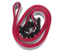 FRCOLOR Cable Plano Idc Gris 16 Pines Paso 2,54 Mm 4 Piezas 1 Metro Conector Hembra Doble Extremo para Electrónica y Programación Industrial