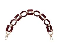 FRCOLOR Cadena para Bolso de Mujer Desmontable de Resina Gruesa, Color Rojo Oscuro, 42 Cm, Accesorio Creativo Retro para Bolsos DIY y Repuesto Portátil